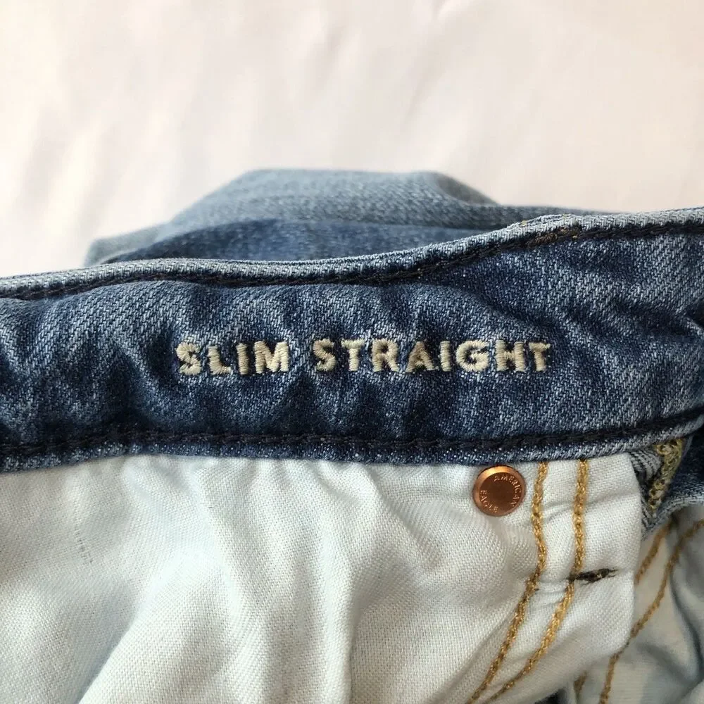 American Eagle Flex Fit Men's Slim Straight Blue Jeans Size 29x30